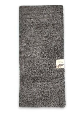 Nedia Home Shag Bath Rug Runner Microfiber Non-Skid Dark Gray 19.5 x 46 NWT